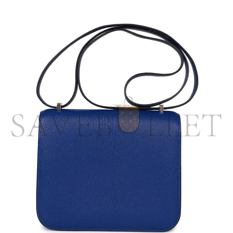 H**me5 constance 18 bleu electric chevre palladium hardware (19*15*4cm)